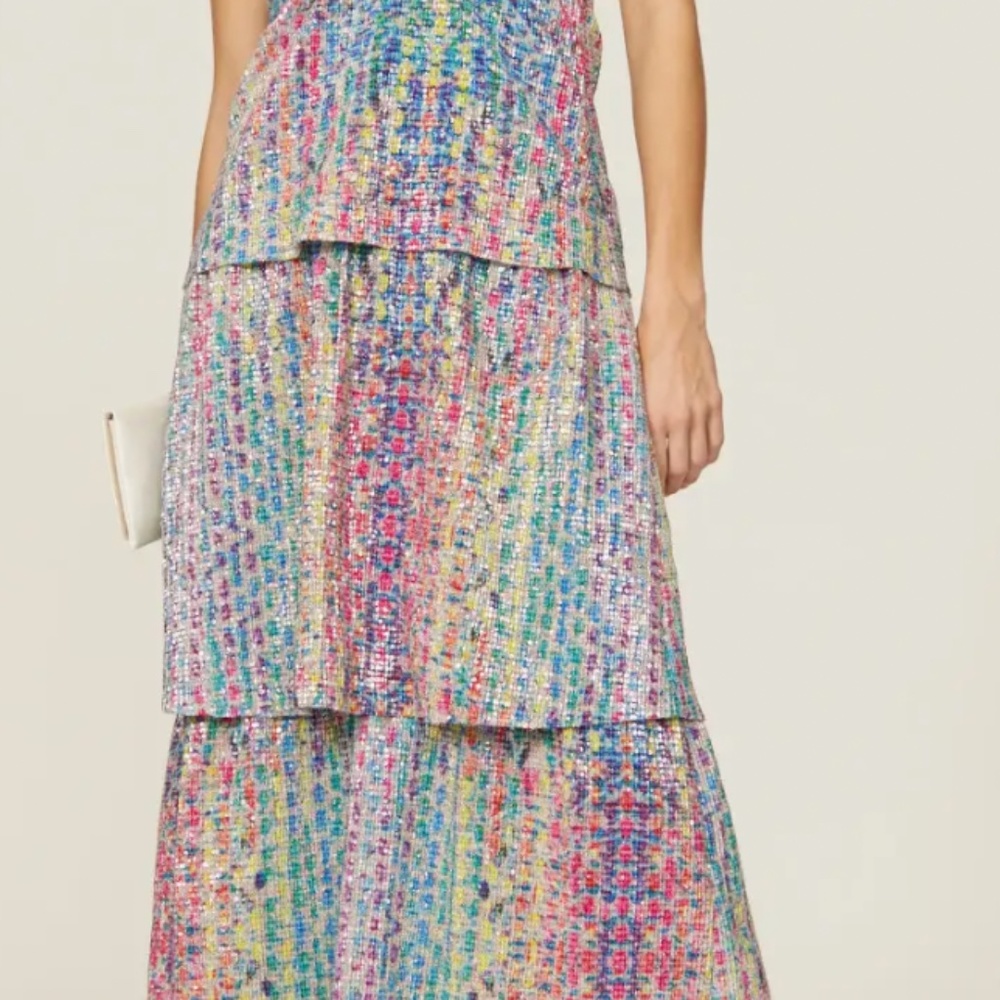 SAYLOR Multicolor Tweed Maxi Dress